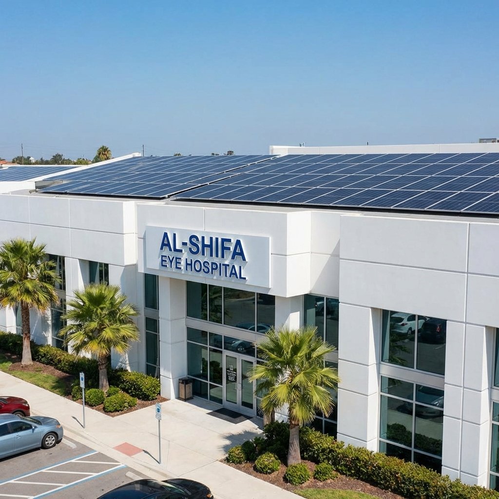 50 kW on-grid solar installation at Al Shifa Eye Hospital