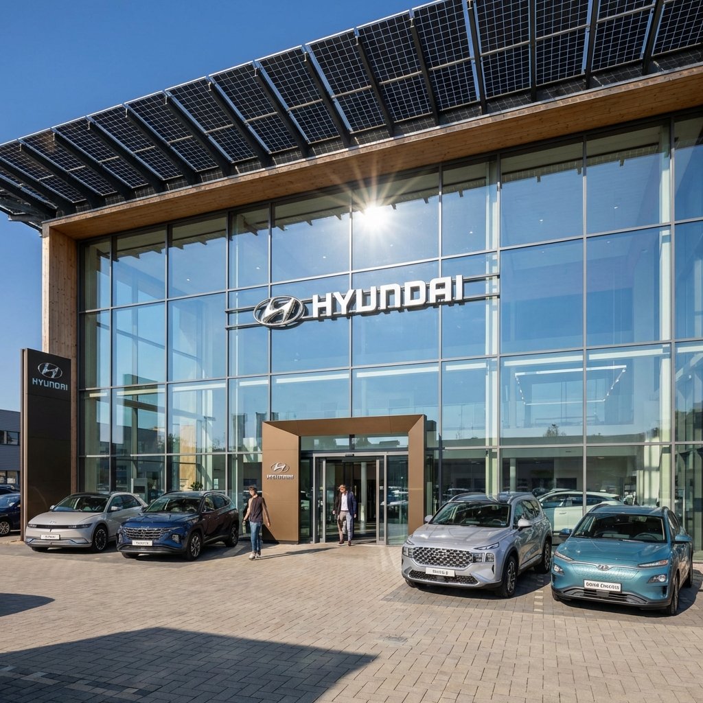 50 kW on-grid solar installation at Hyundai Showroom