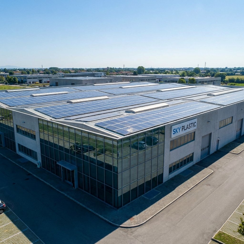 200 kW on-grid solar installation at Sky Plastic